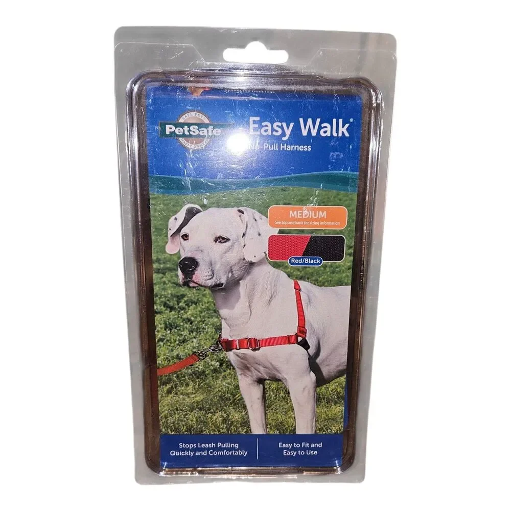 PetSafe Easy Walk No-Pull Harness Red Black Size Medium New